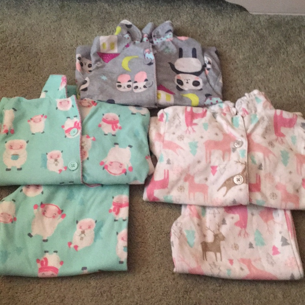 Soft flannel pajama sets.